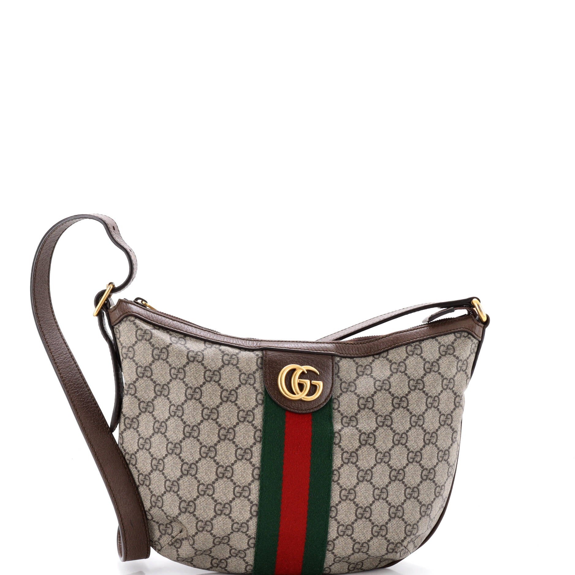 Ophidia Half Moon Hobo GG Coated Canvas Small