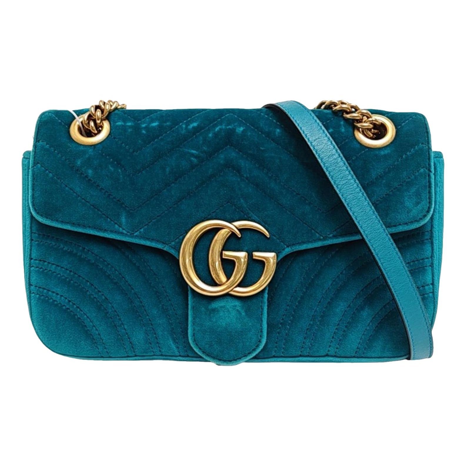 GG Marmont Chain Flap velvet crossbody bag