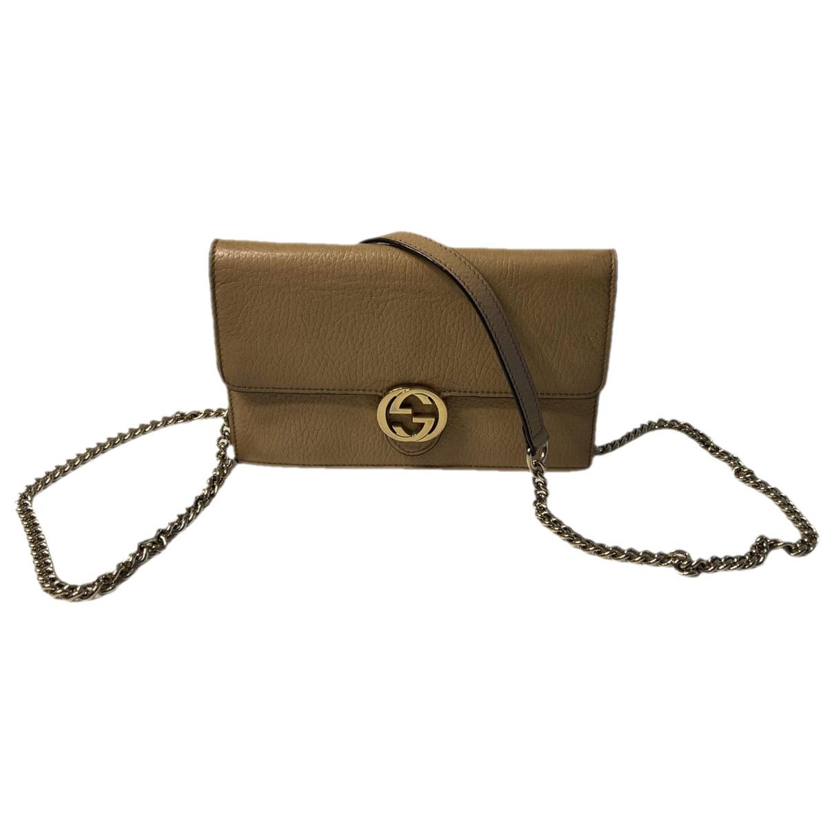 Interlocking leather handbag