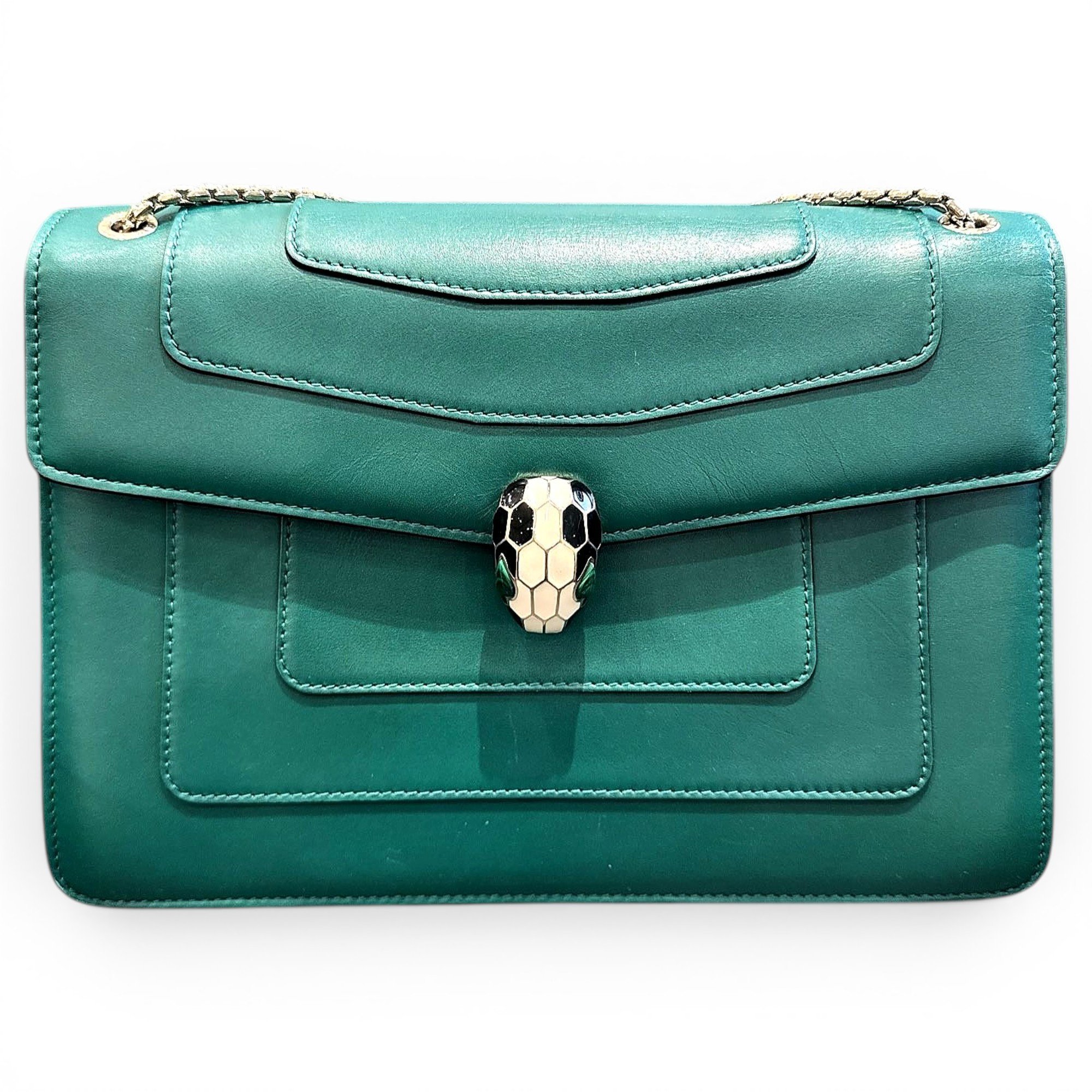 Serpenti leather handbag