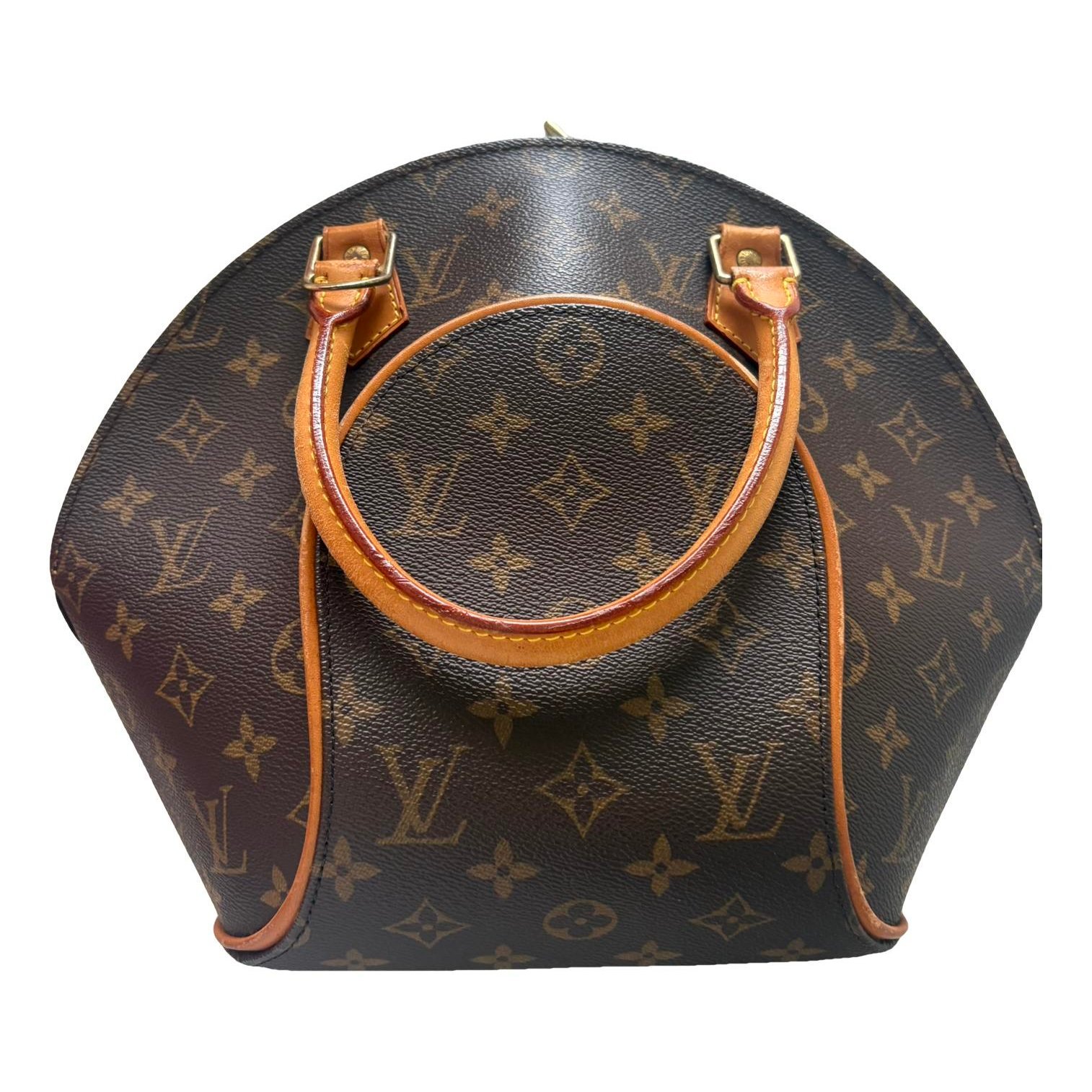 Ellipse leather handbag