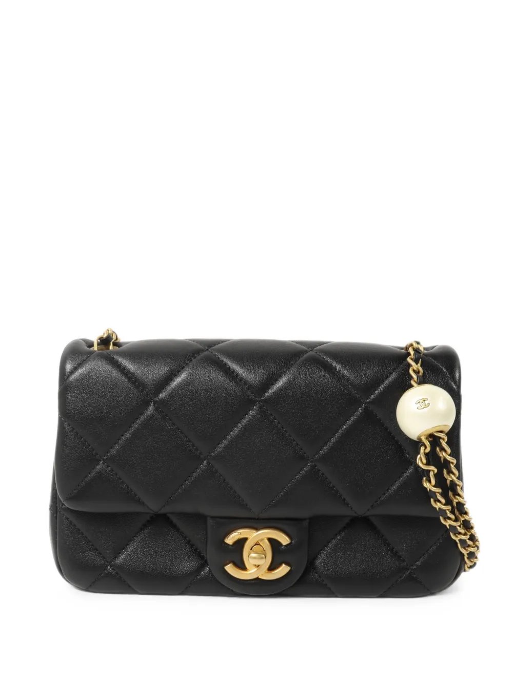CC turn-lock chain shoulder bag