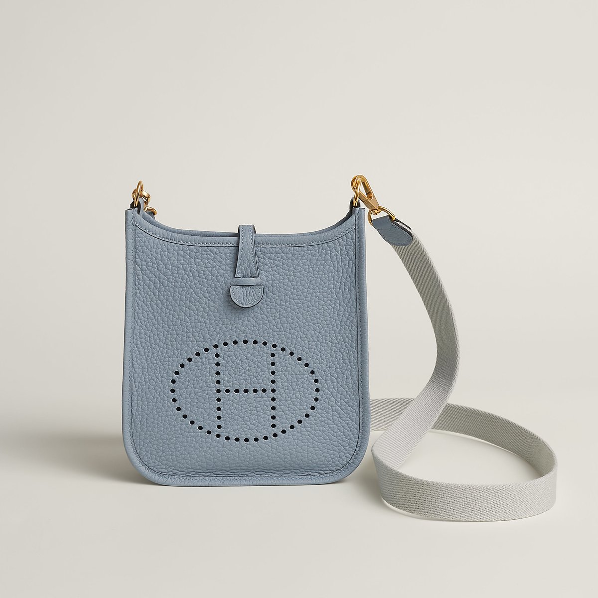 Hermès Evelyne 16 Amazone bag Bleu Lin/Gris Perle Clemence Leather