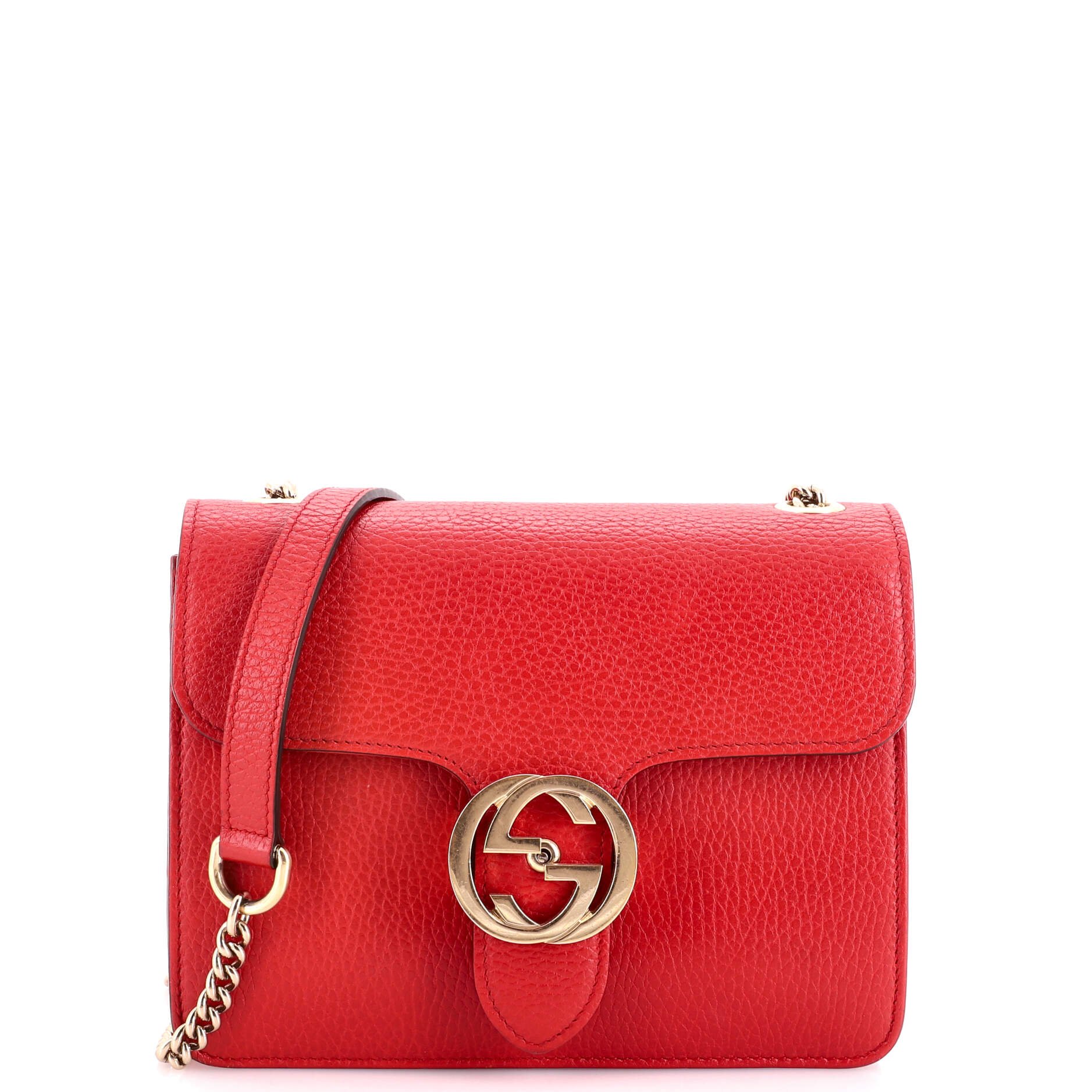 Interlocking Shoulder Bag Leather Small