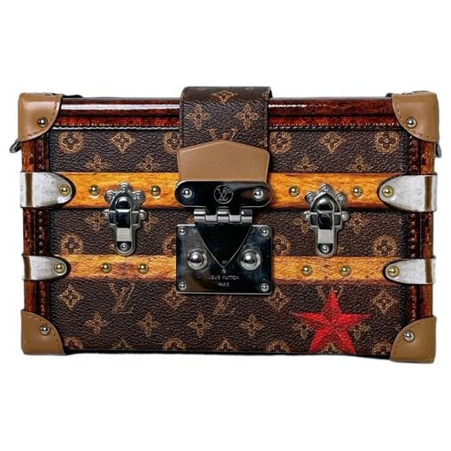 Petite Malle vinyl crossbody bag