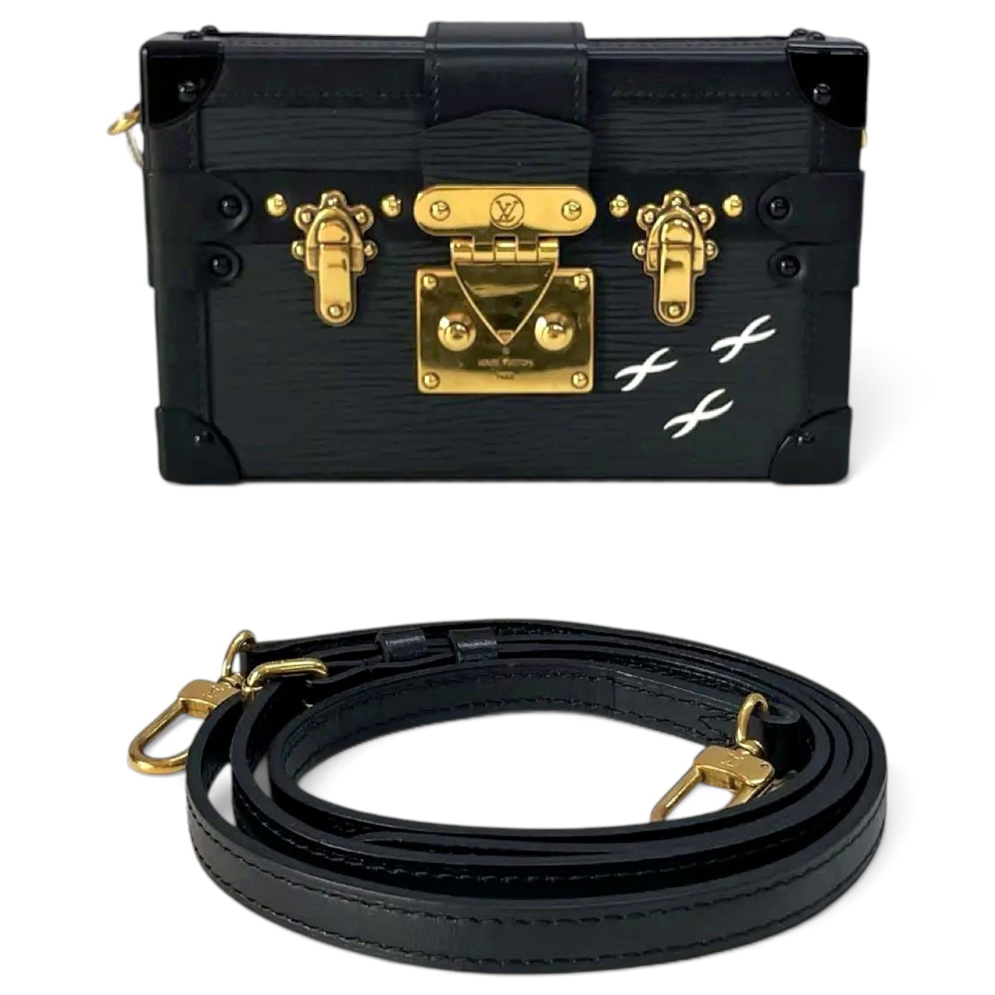 Petite Malle leather crossbody bag