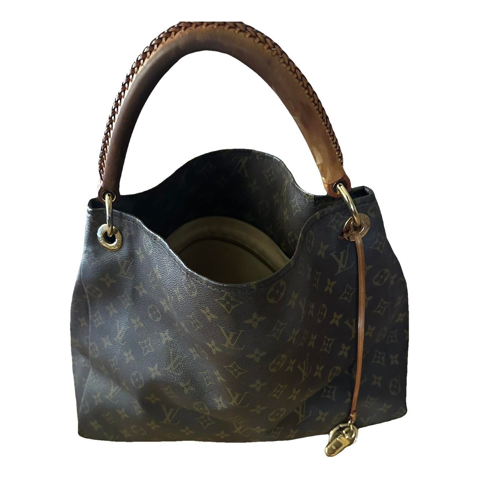 Artsy leather handbag