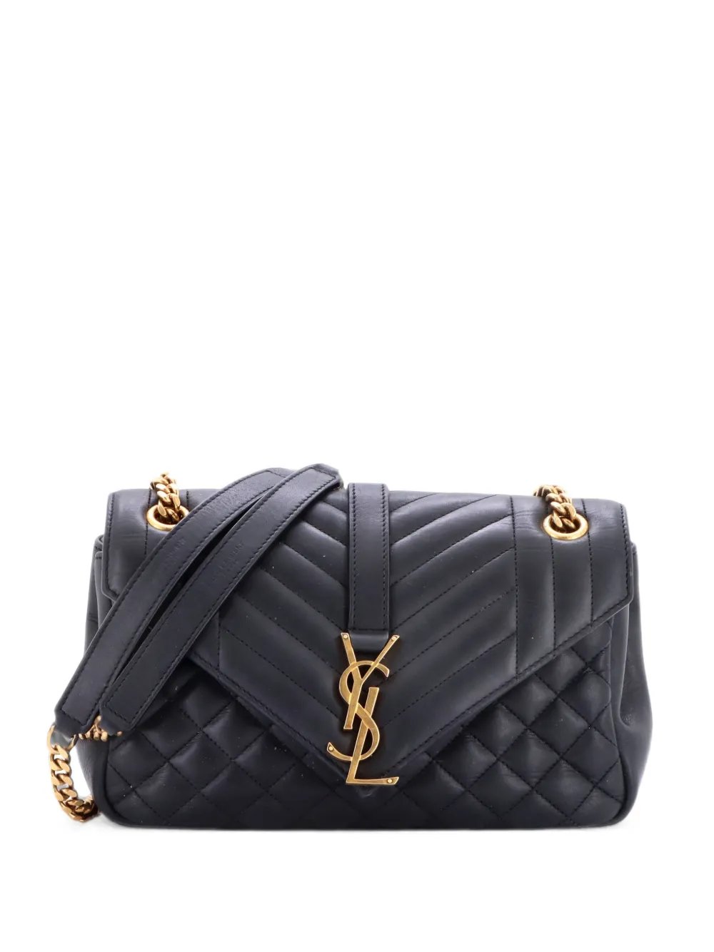 Classic Monogram Envelope Satchel Mixed Matelasse Leather Medium shoulder bag