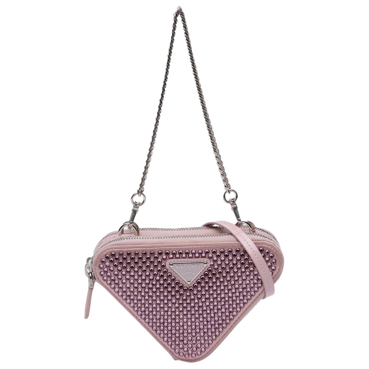 Triangle leather bag