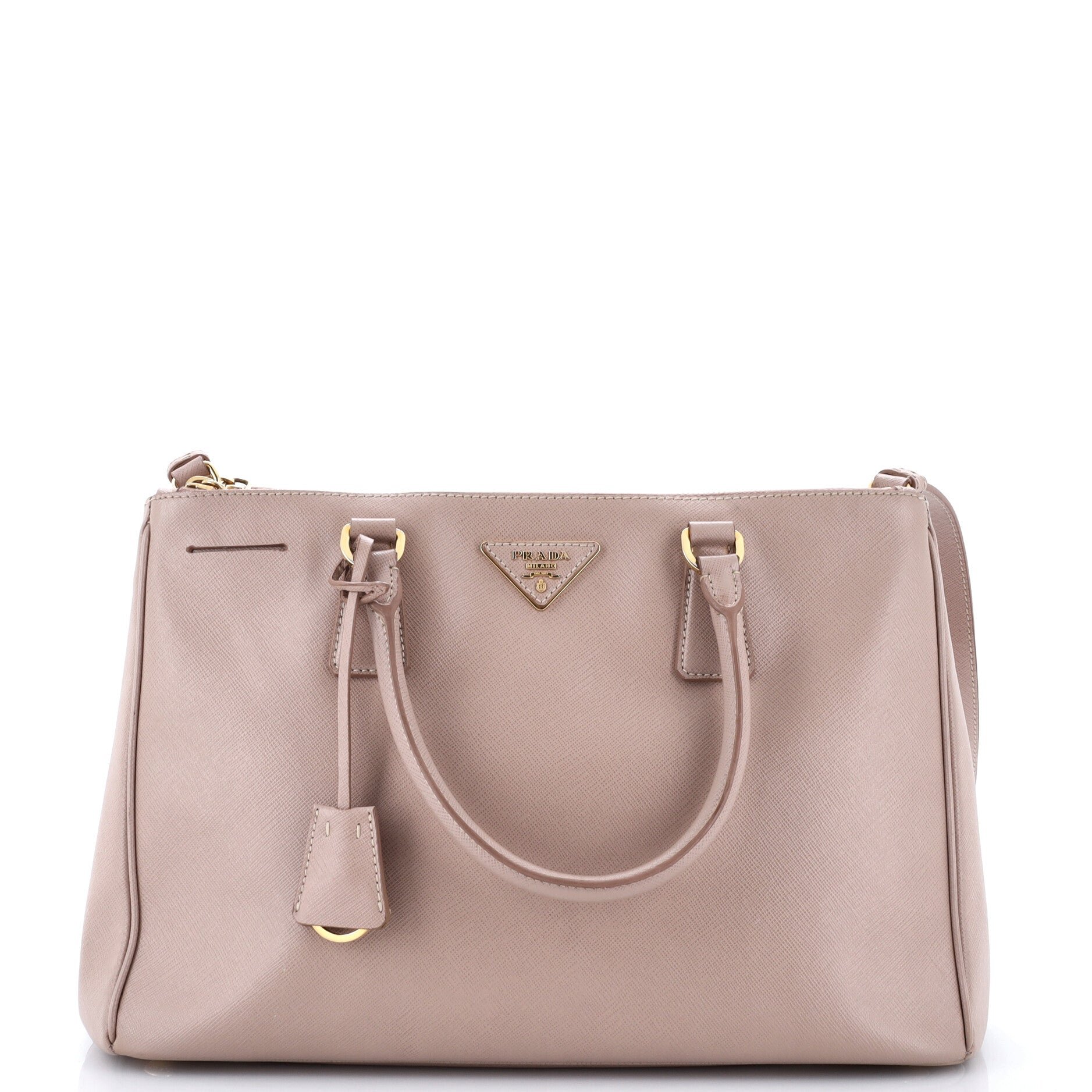 Double Zip Lux Tote Saffiano Leather Medium