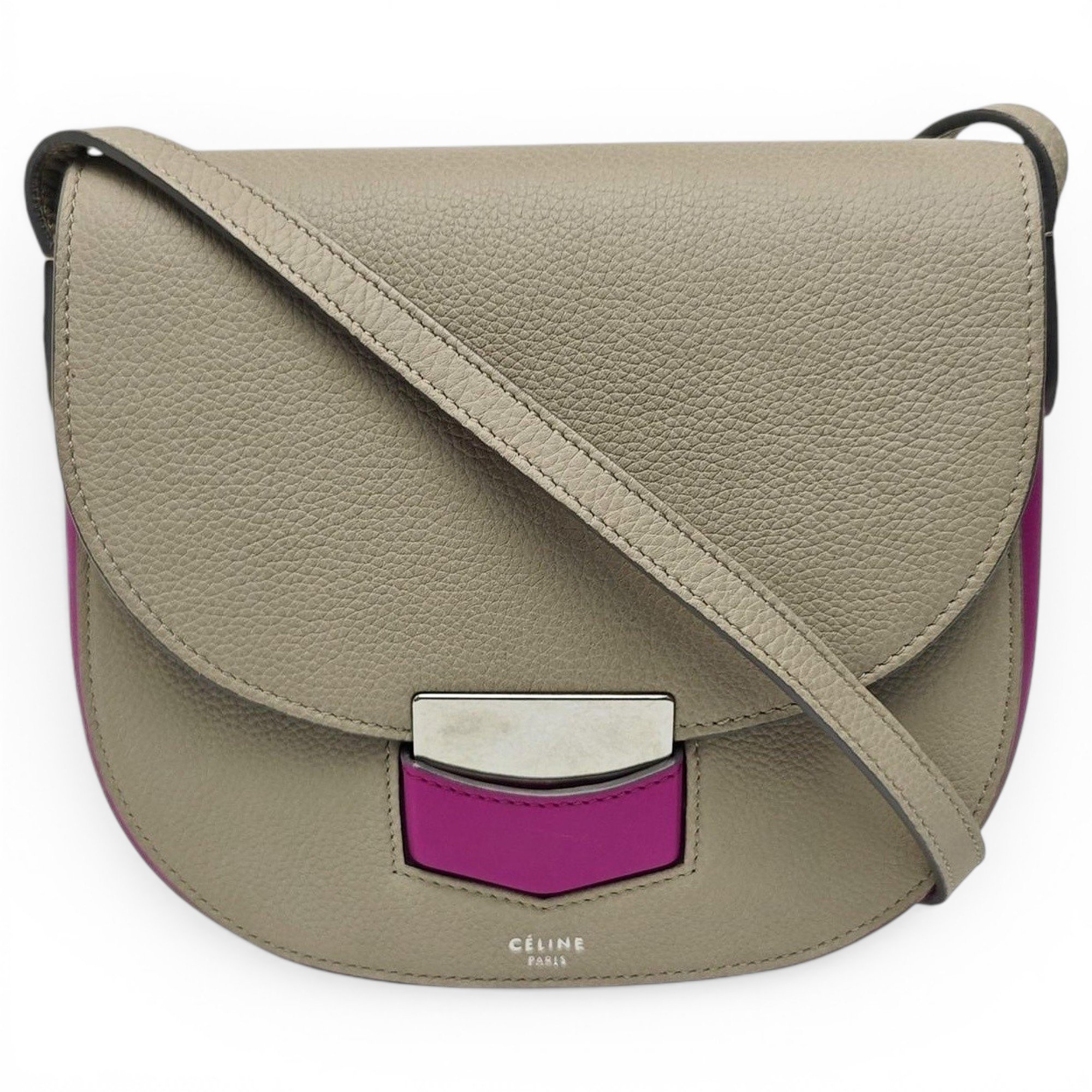 Trotteur leather handbag