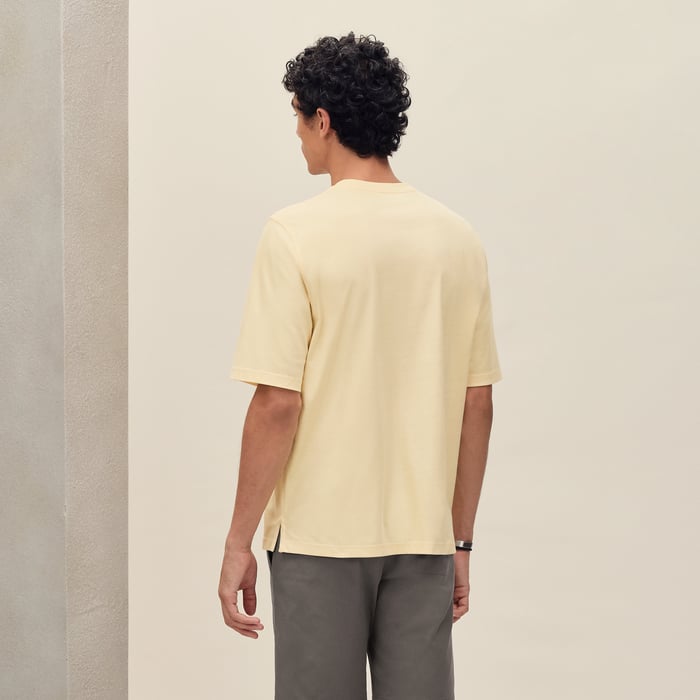 Vanille "H'Cheval" T-shirt With Leather Detail