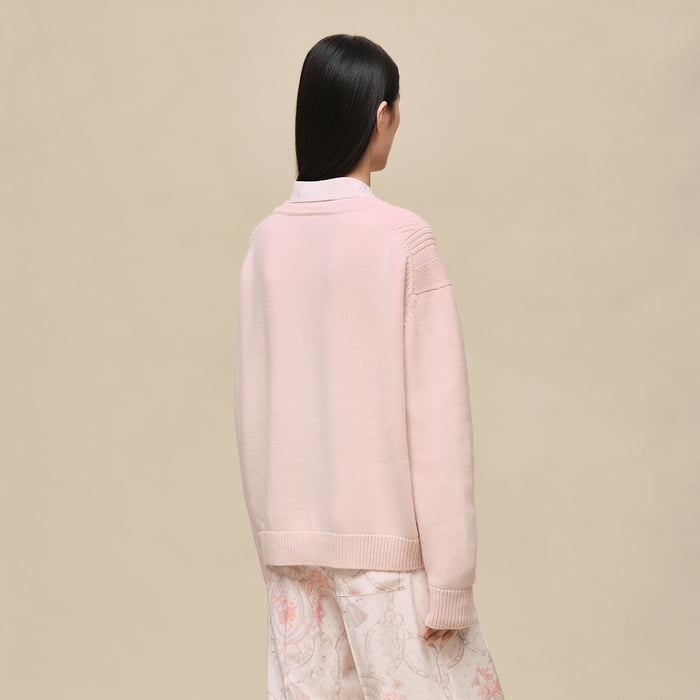 Rose Palomino Cashmere Long-sleeve Sweater