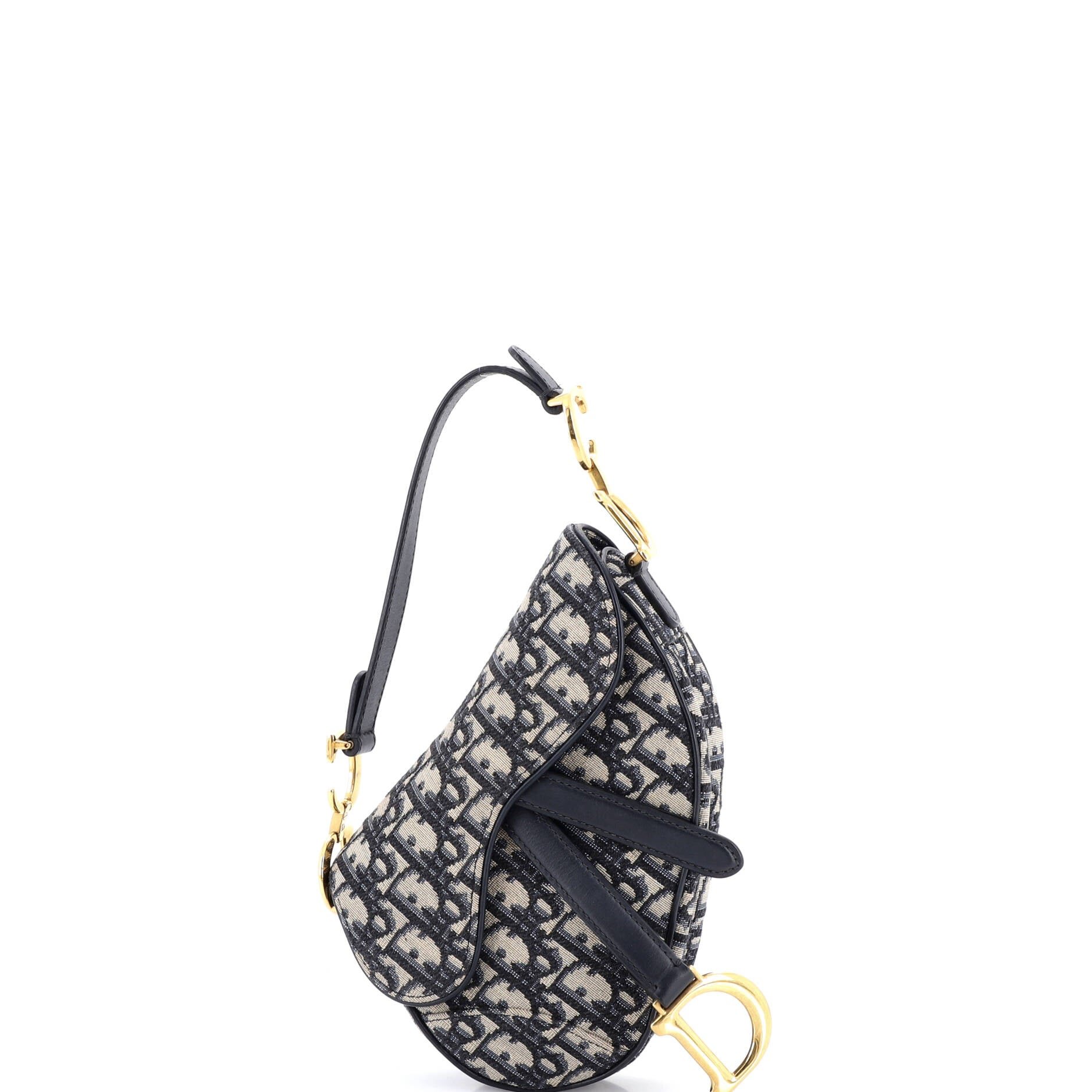 Dior Saddle Handbag Oblique Canvas Mini