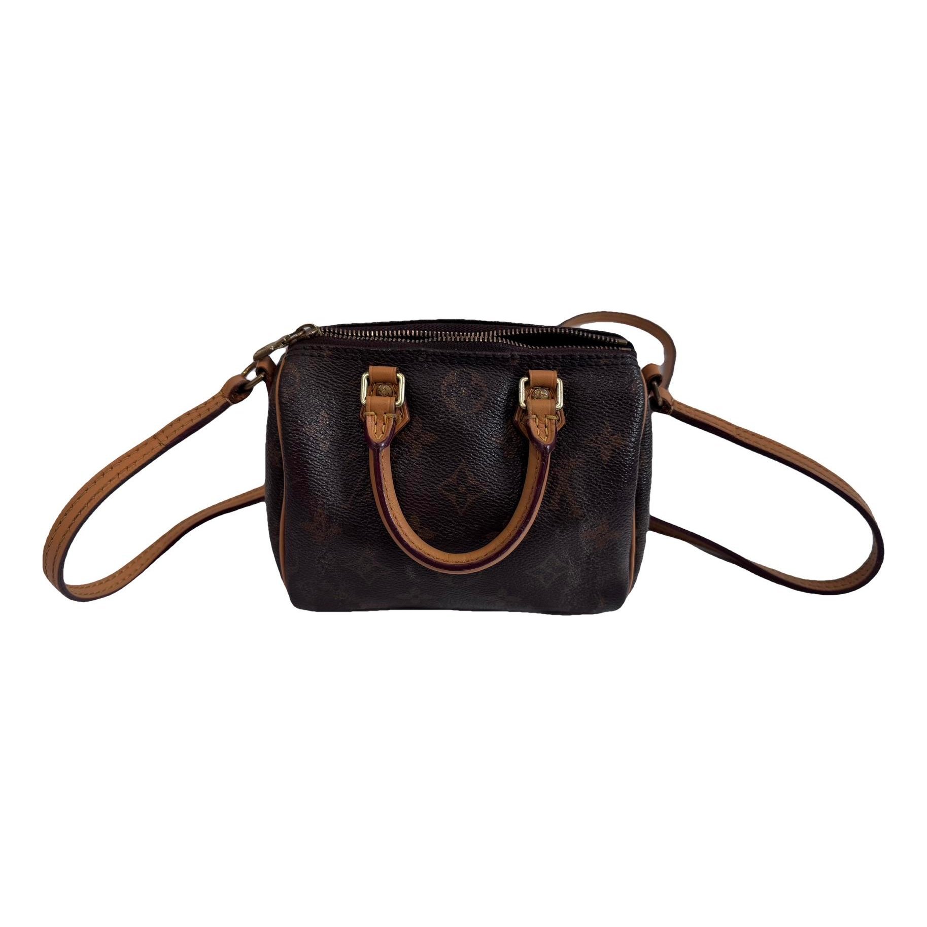Louis Vuitton Nano Speedy / Mini HL leather crossbody bag