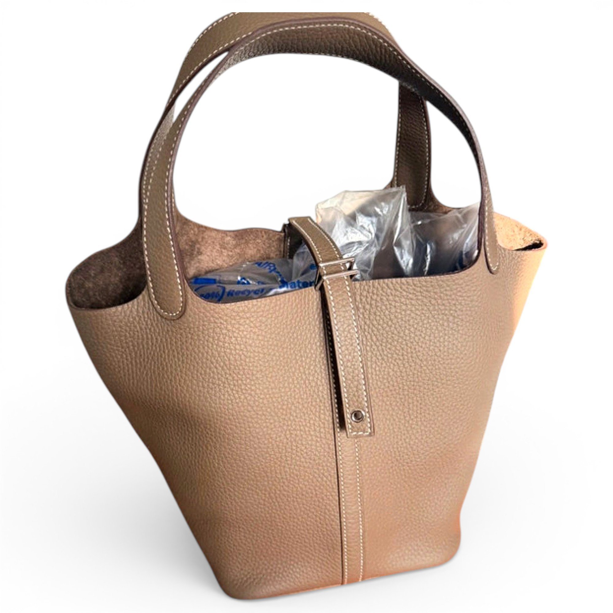 Picotin leather tote