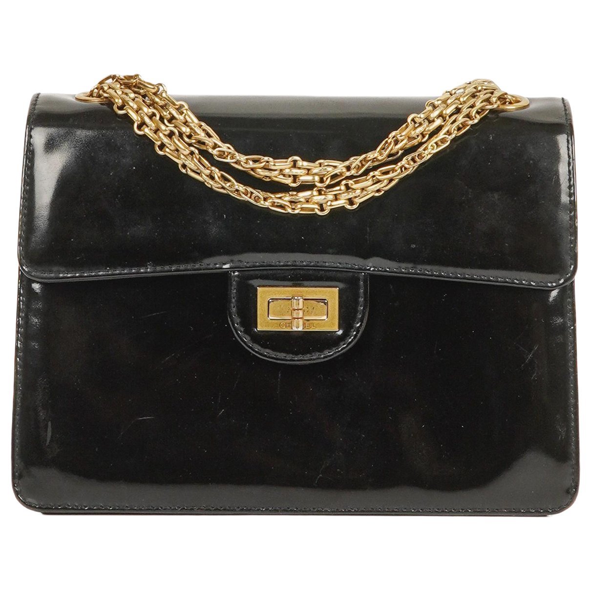 2.55 patent leather handbag
