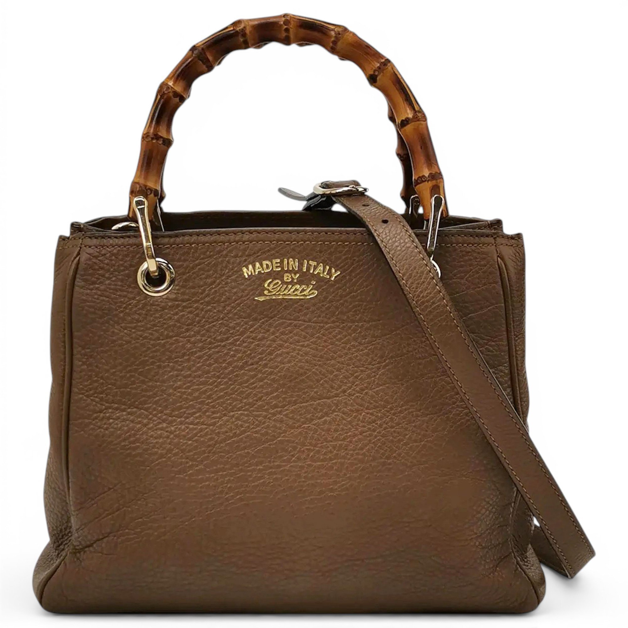 Miss Bamboo leather crossbody bag