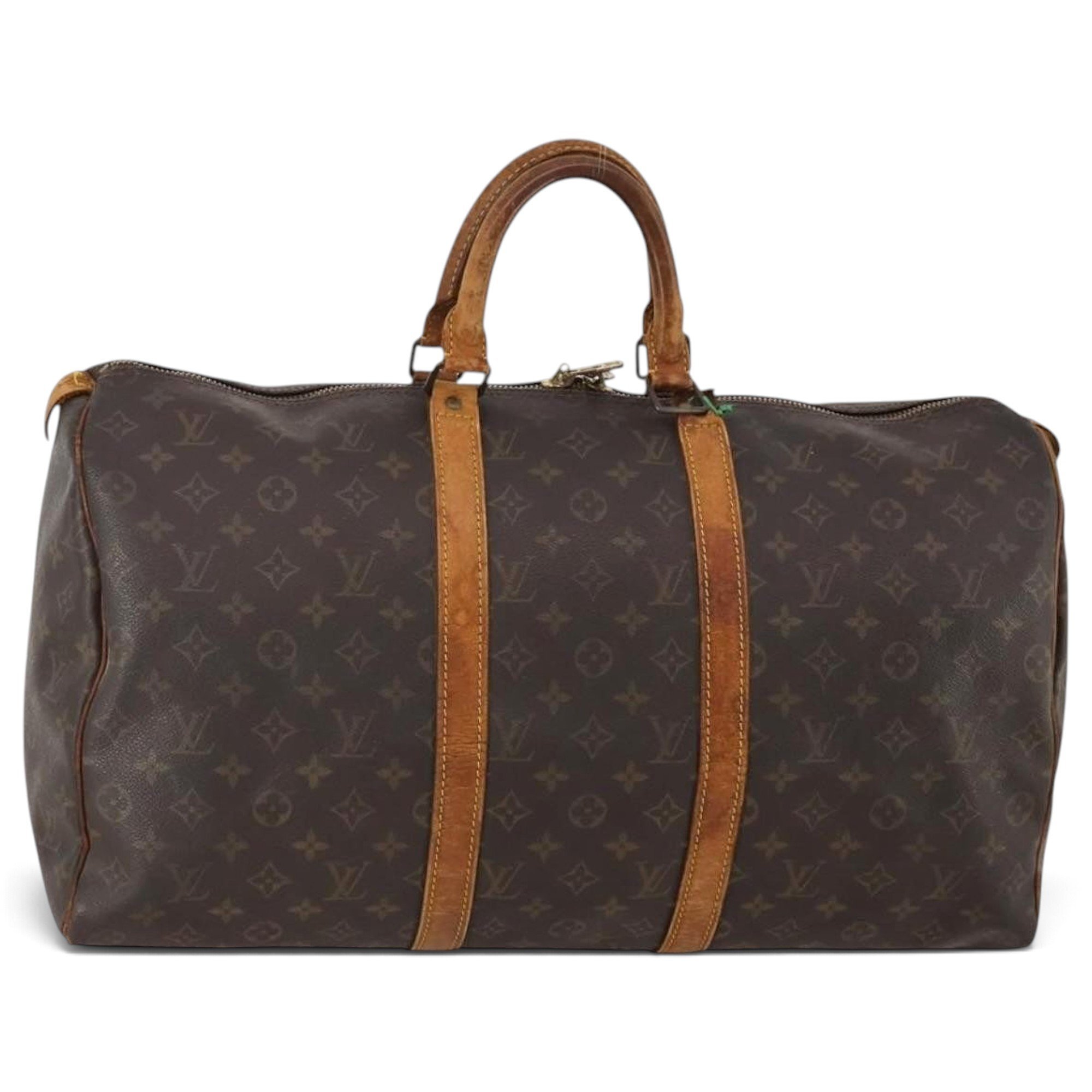 Keepall leather travel bag