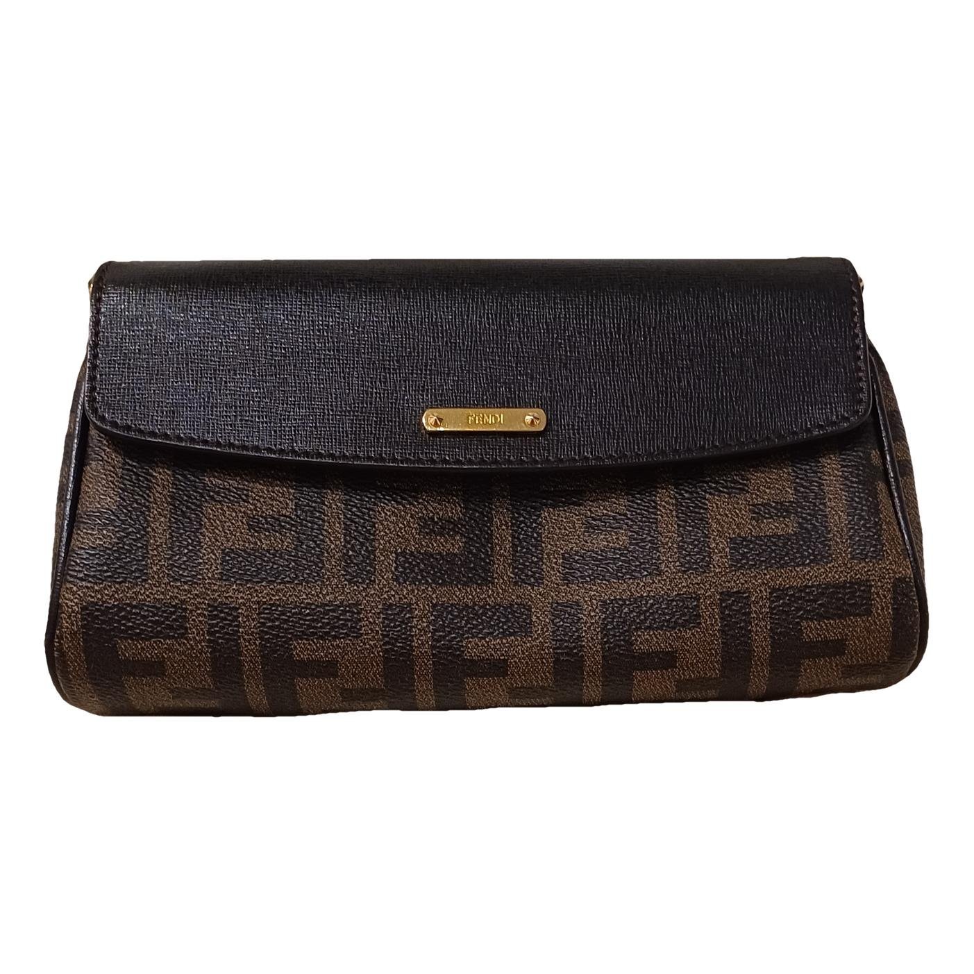 Leather clutch bag