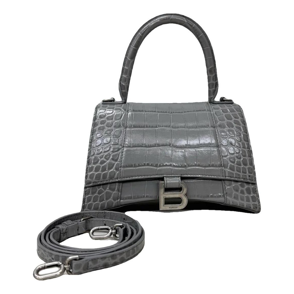 Hourglass leather satchel