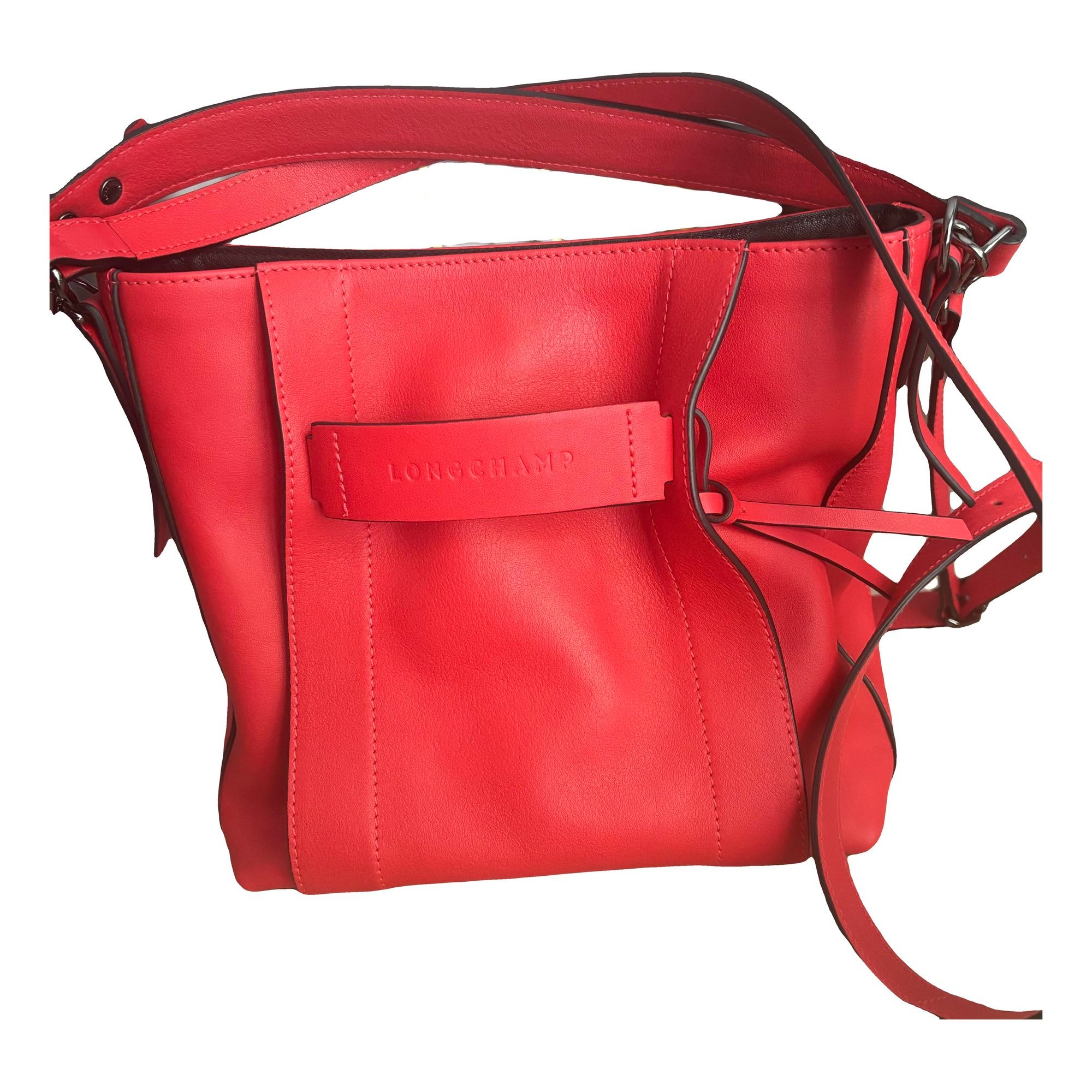 3D leather handbag
