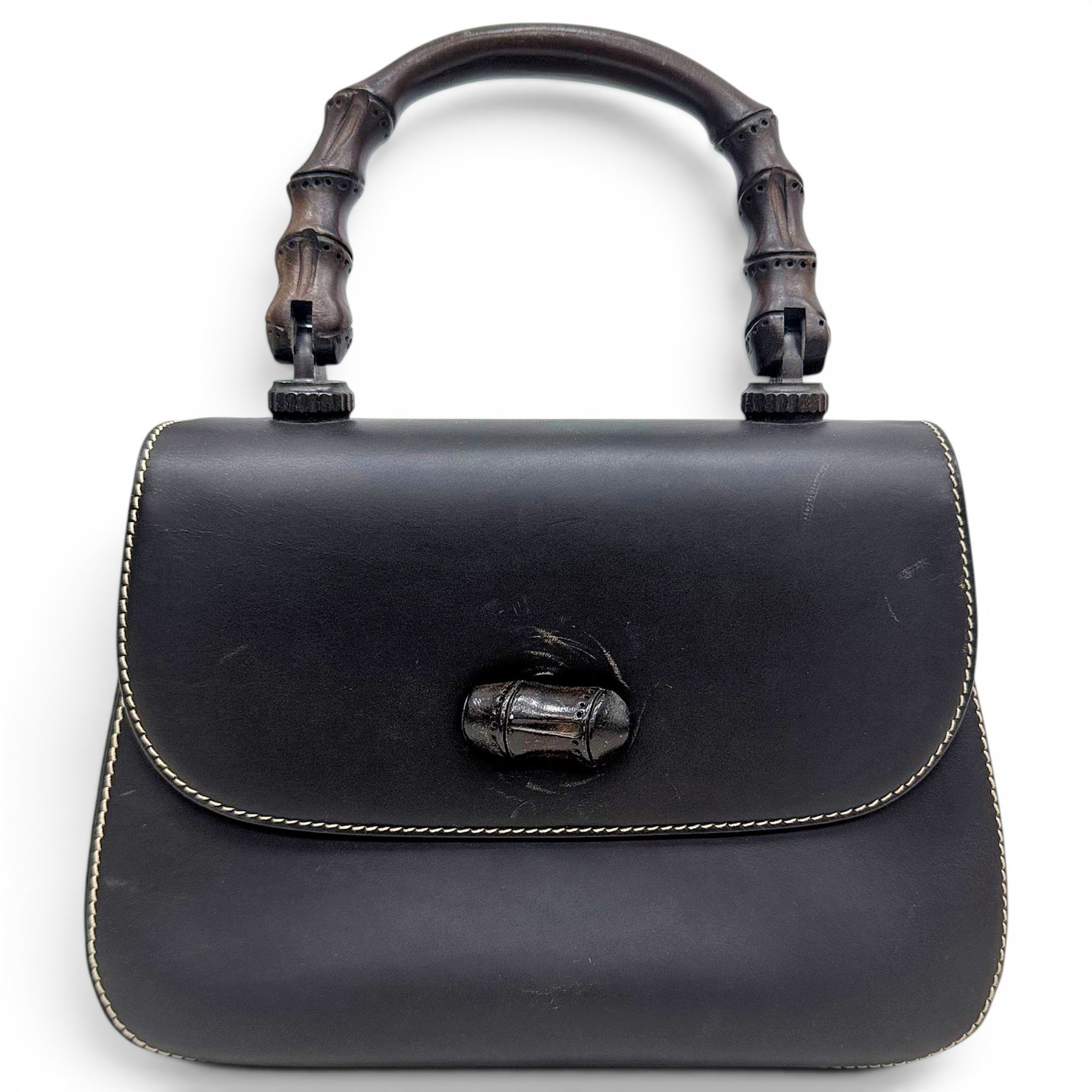 Bamboo leather handbag