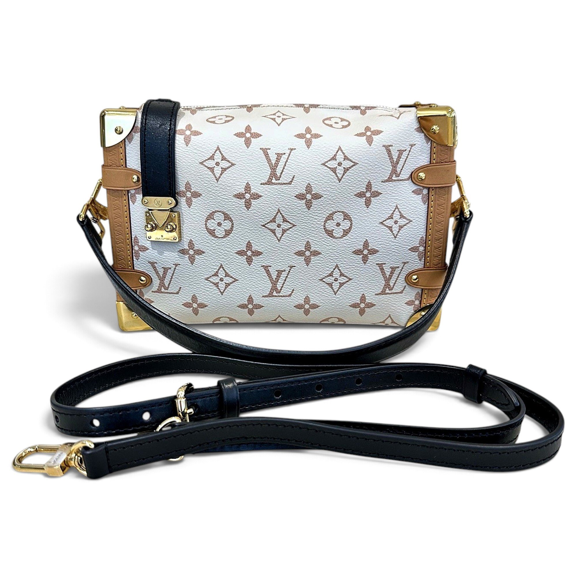Side Trunk leather handbag