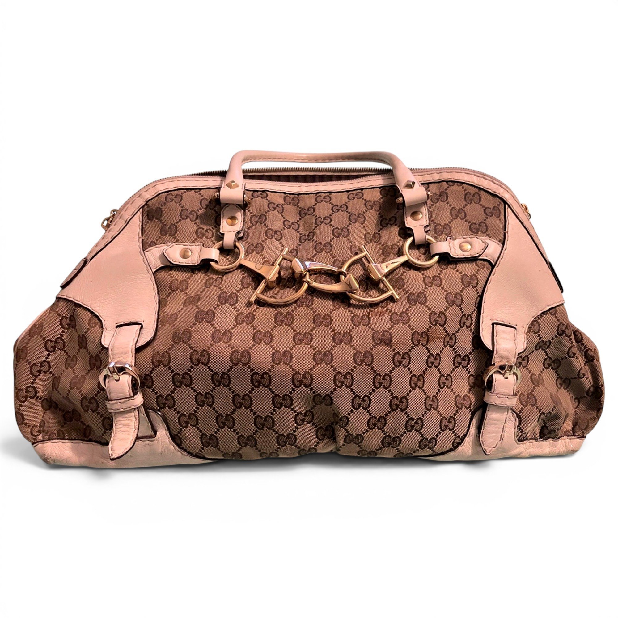 Horsebit Chain cloth handbag