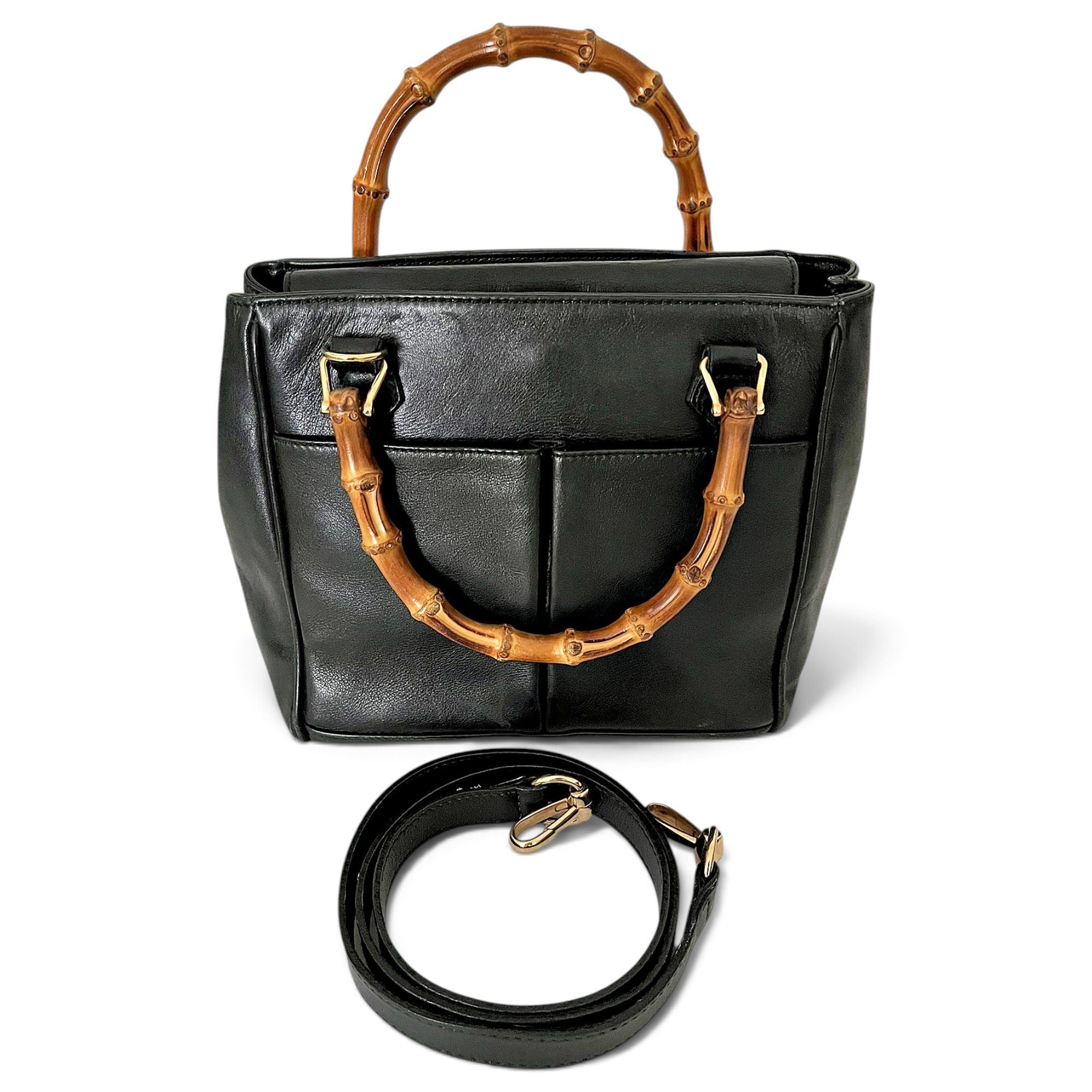 Vintage Bamboo leather tote