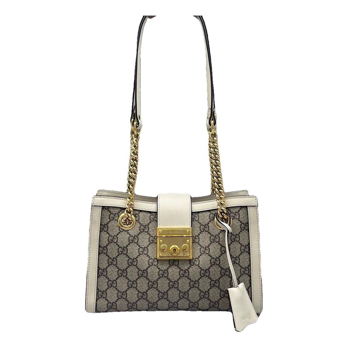 Padlock leather handbag
