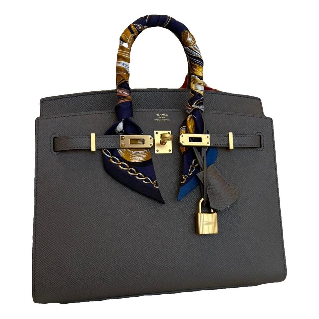 Hermes Birkin 25 Handbag Etain Epsom Leather 2022