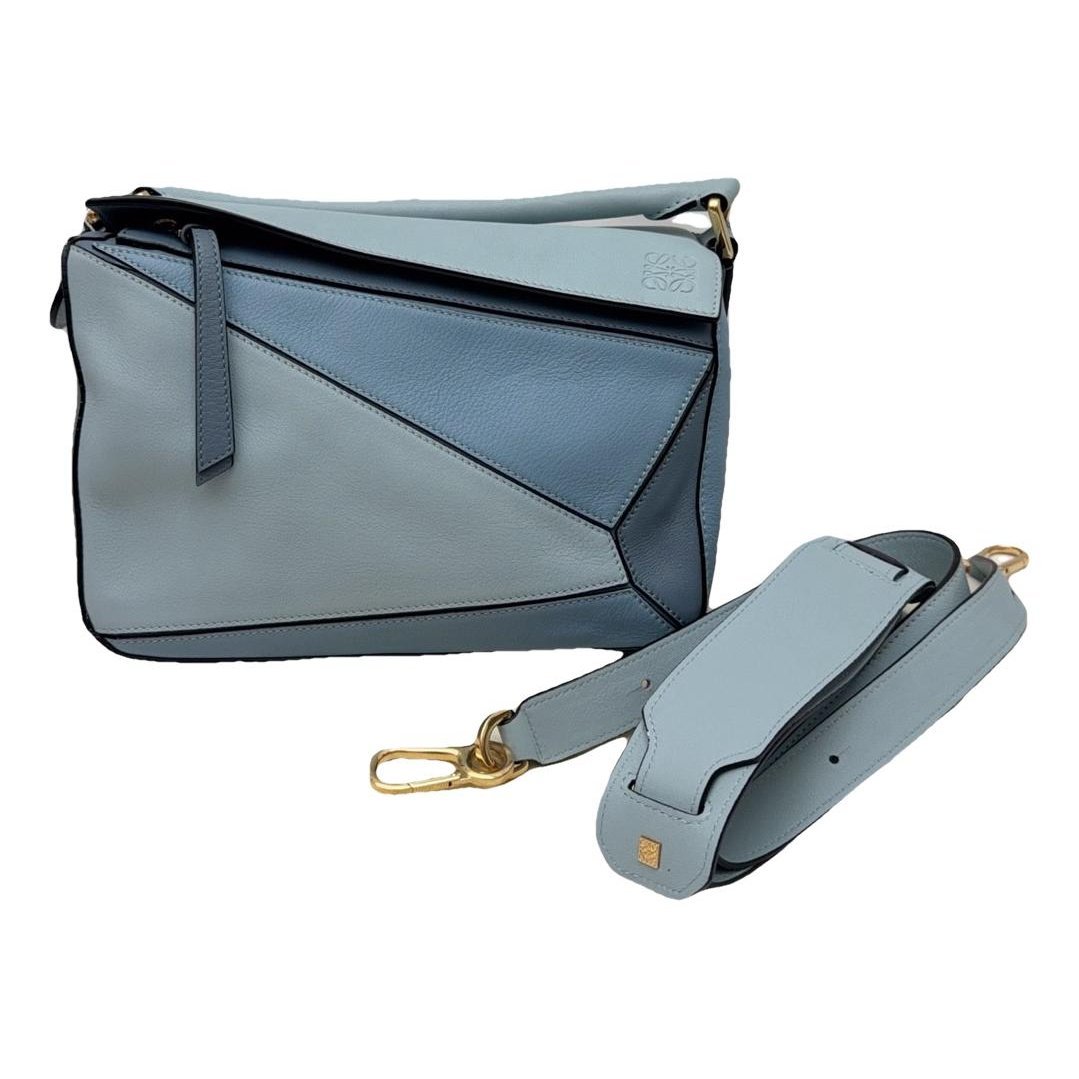 Puzzle leather handbag