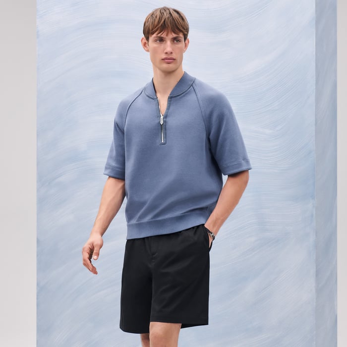 Océan "Reversible Sport" Zipped T-shirt
