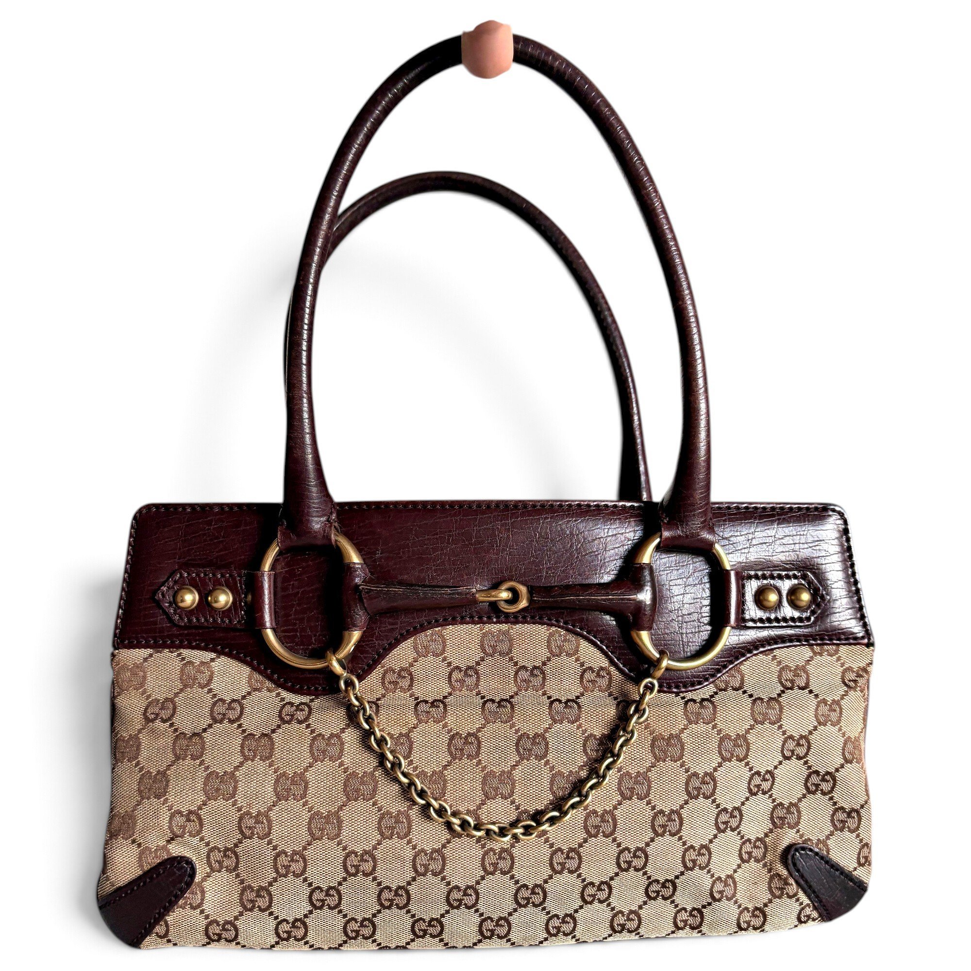 Horsebit Chain leather handbag