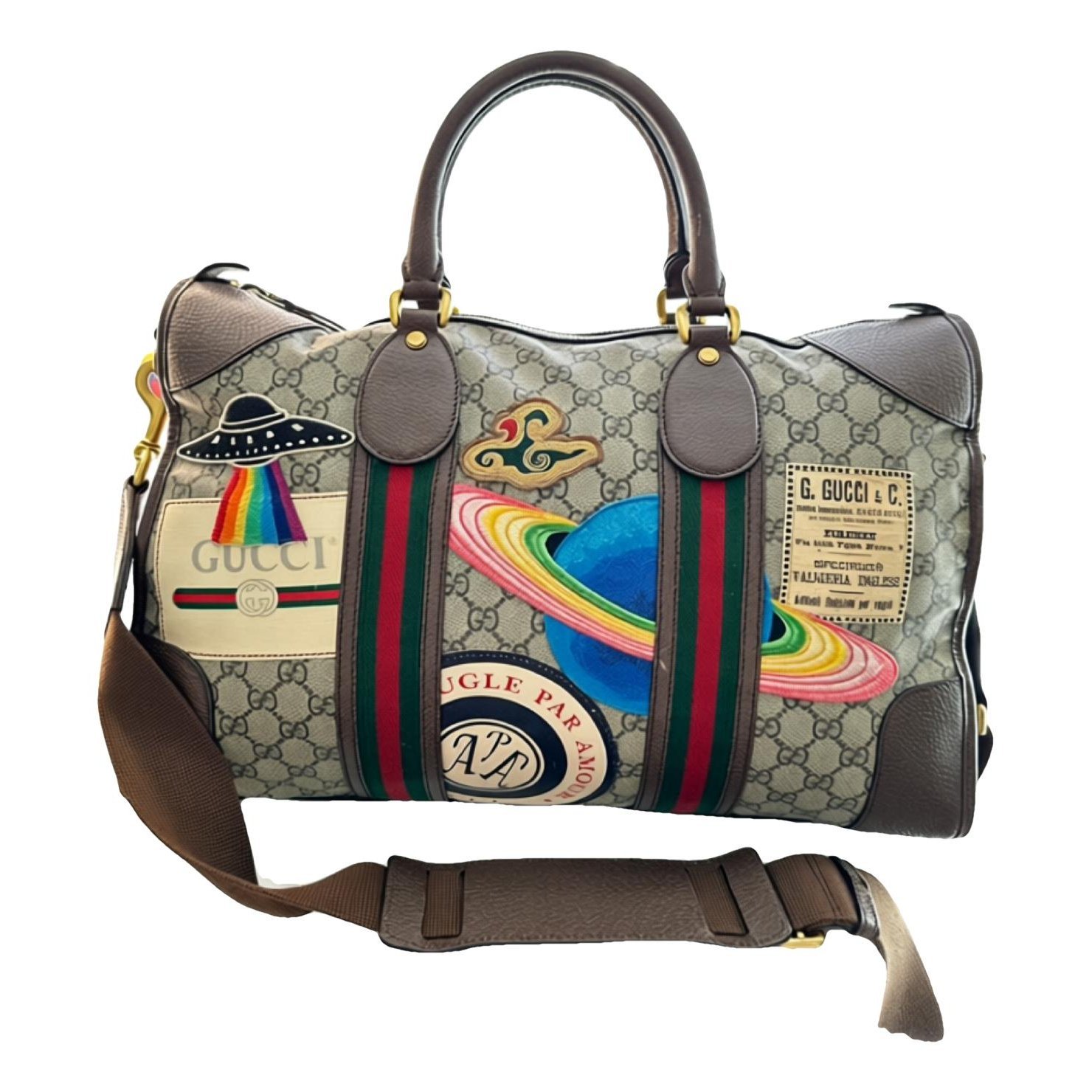 Leather travel bag