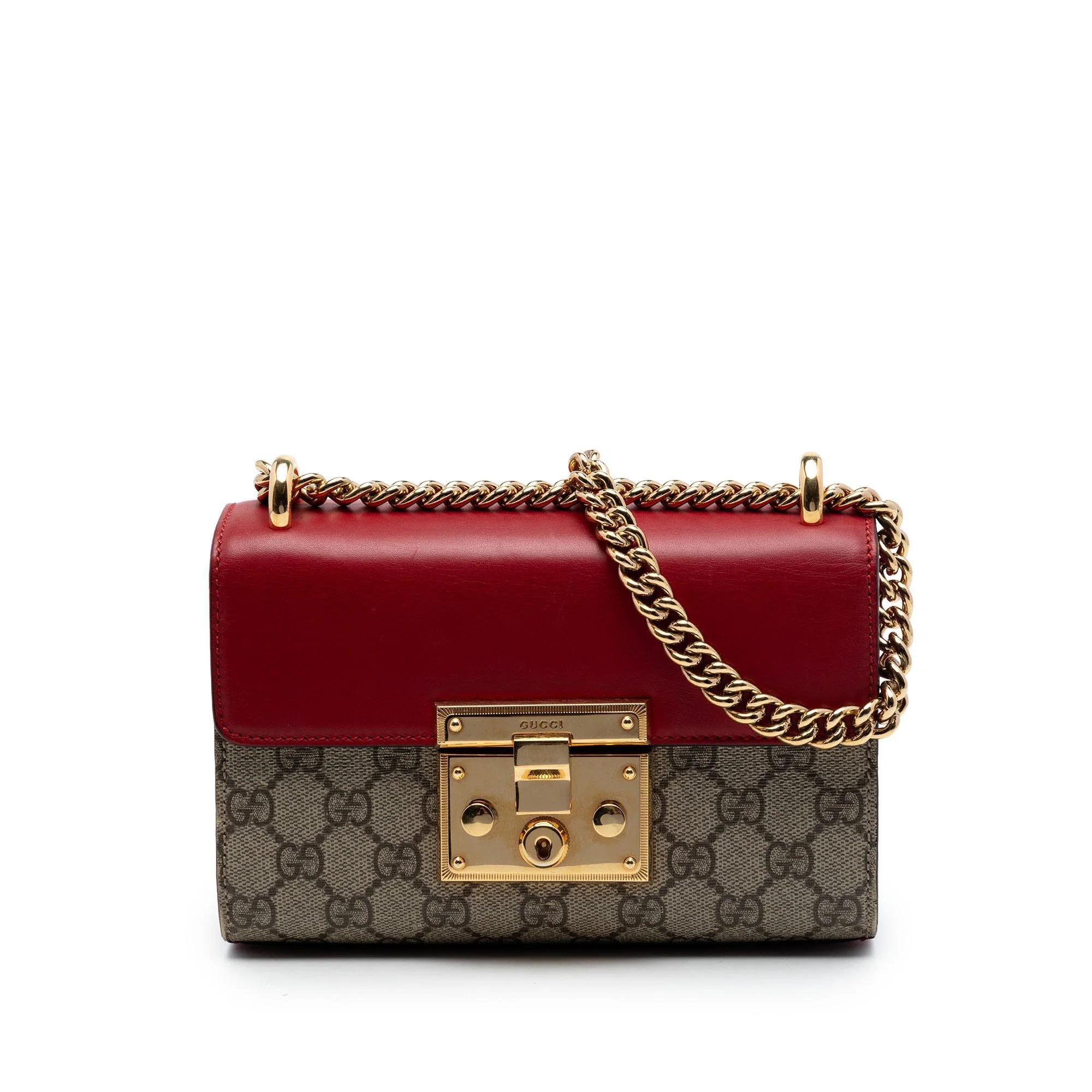 Padlock leather crossbody bag