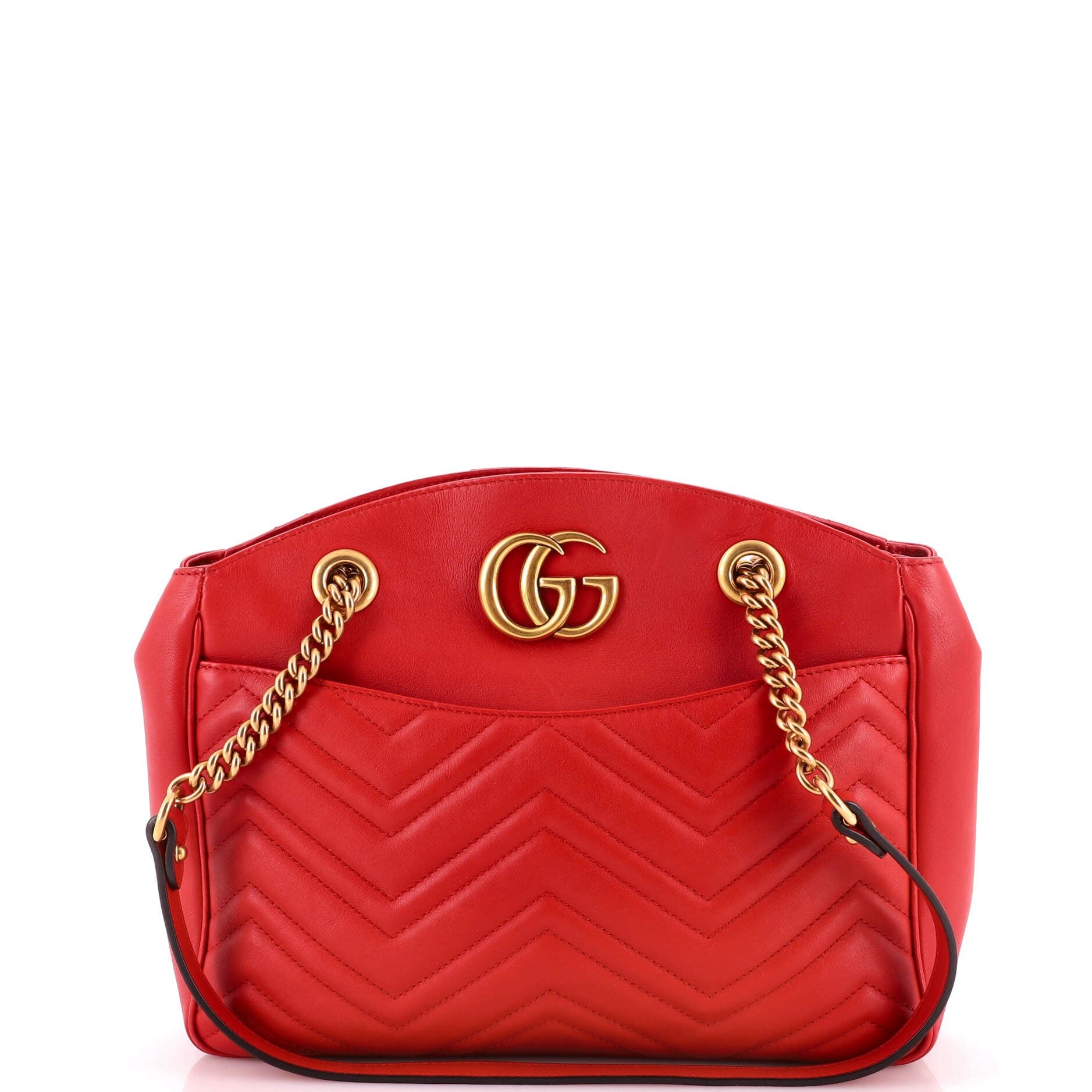 GG Marmont Chain Tote Matelasse Leather Medium