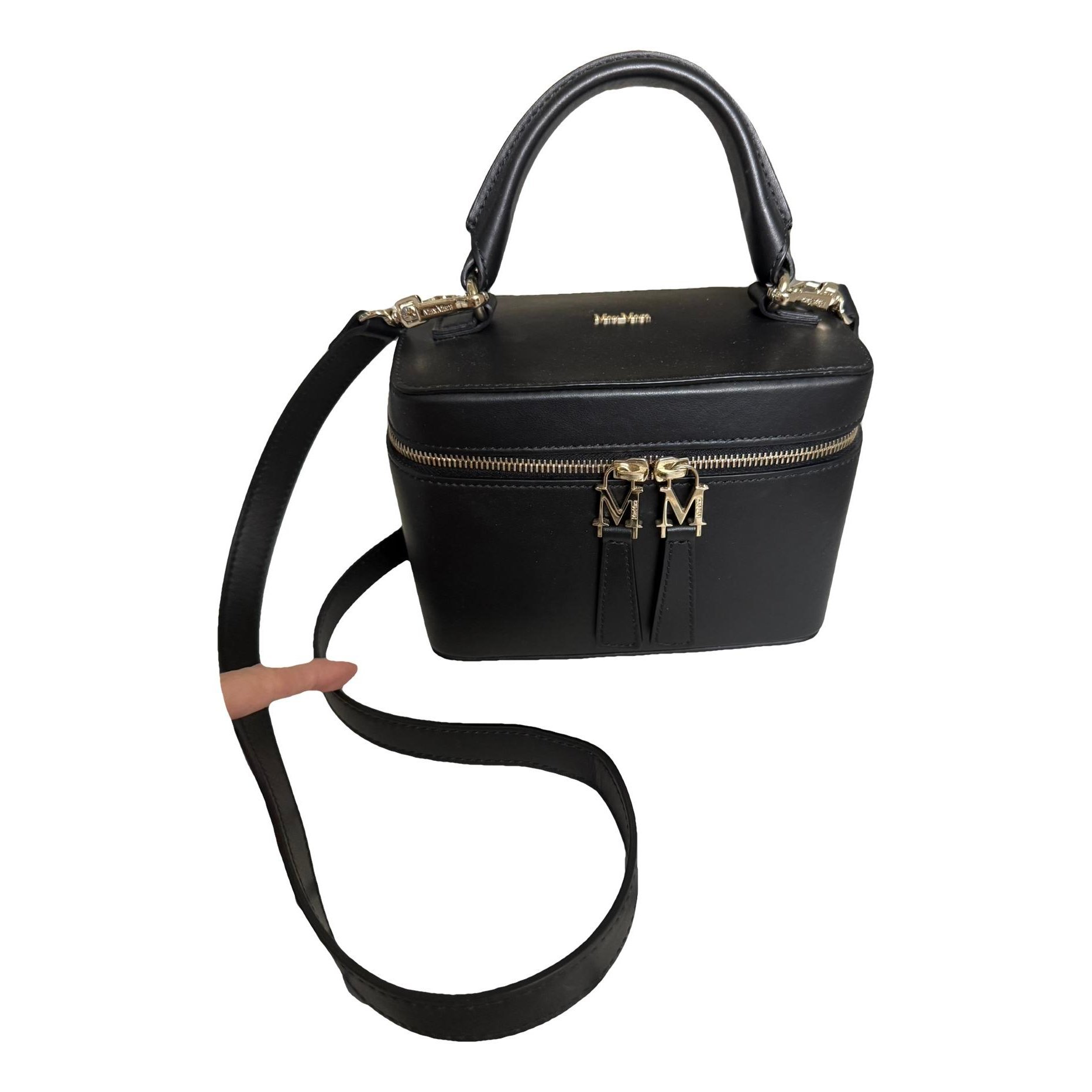 Leather clutch bag