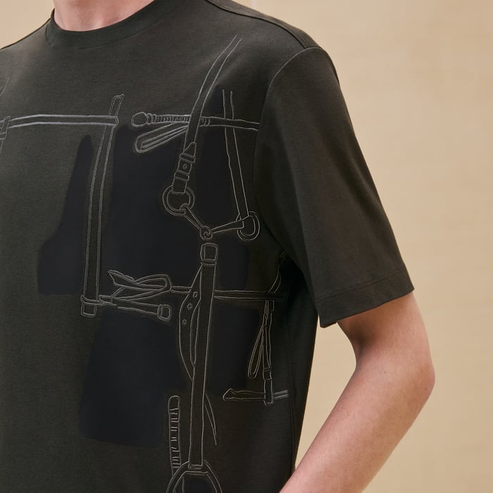 Kaki "Harnais En Gouache 3d" T-shirt