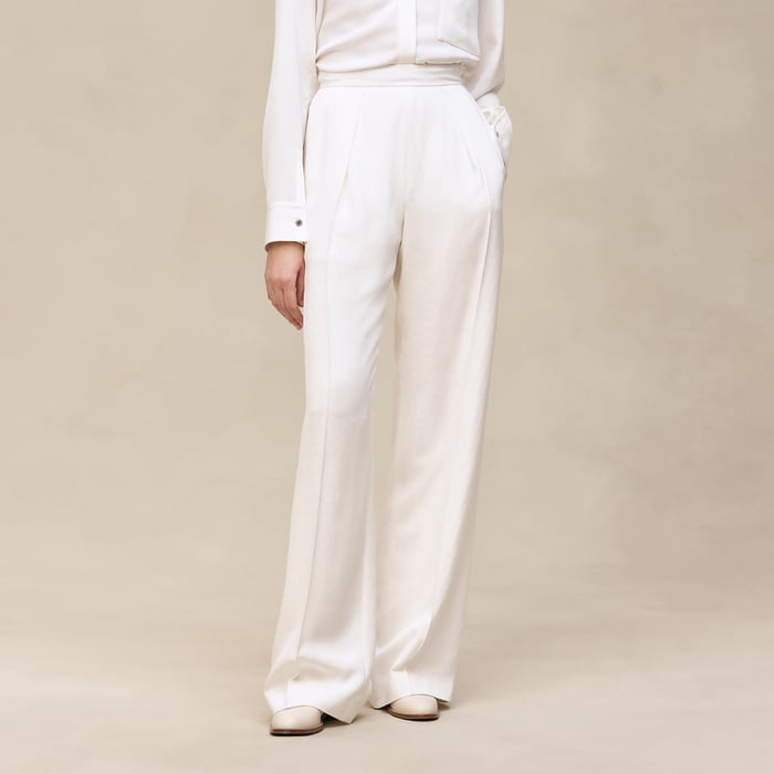 Blanc Cassé Silk Pants