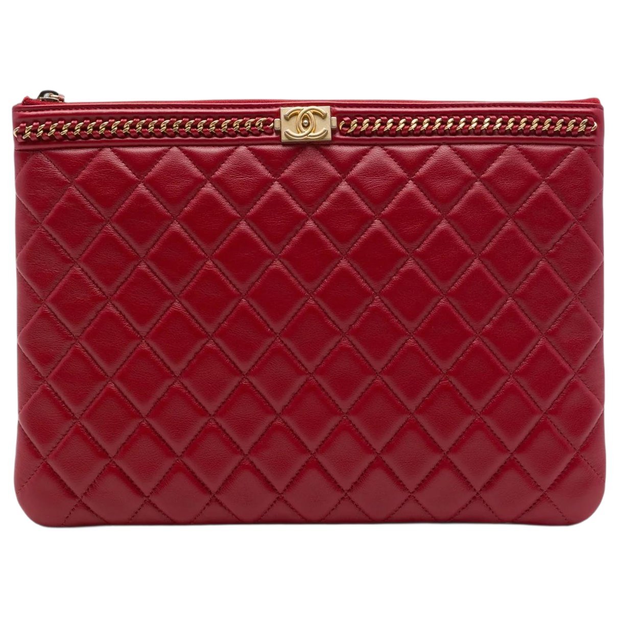 Boy leather clutch bag