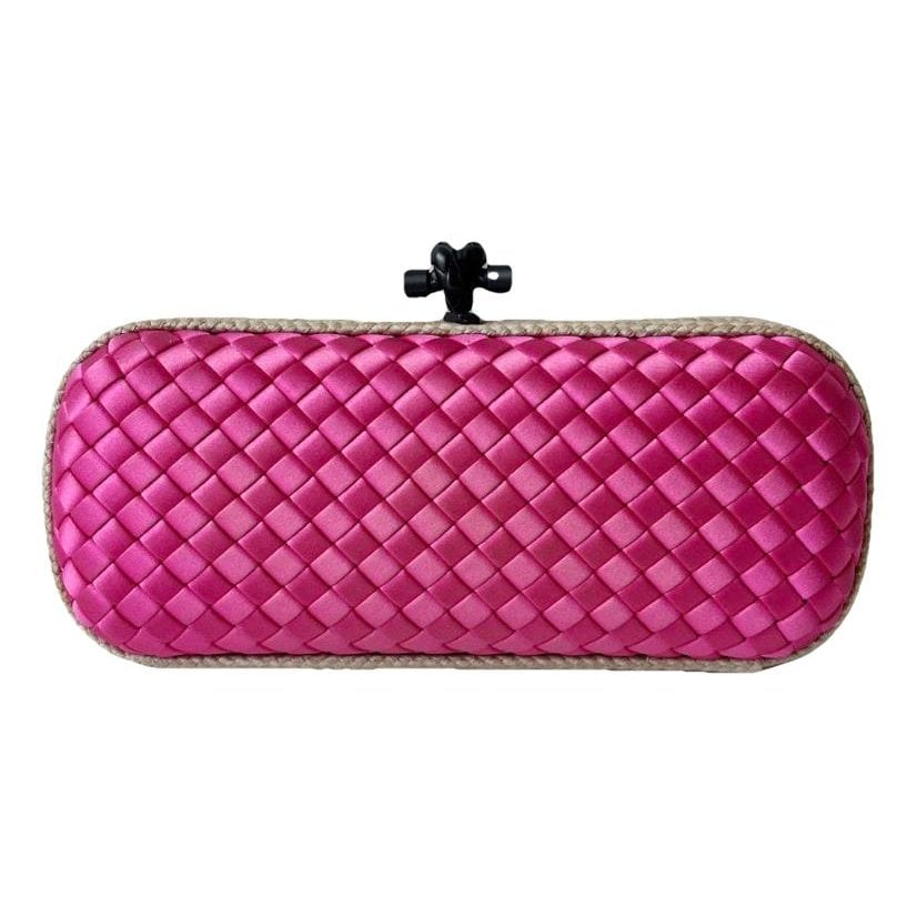 Pochette Knot silk clutch bag