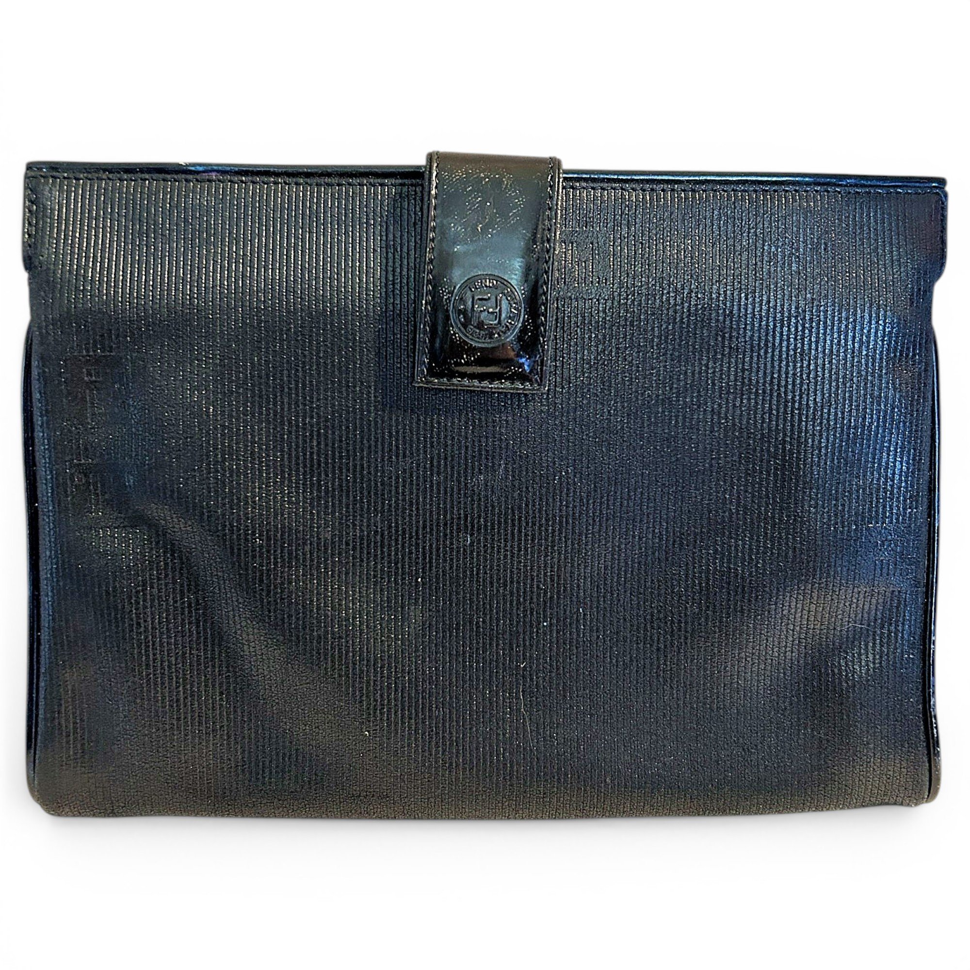 Patent leather clutch bag