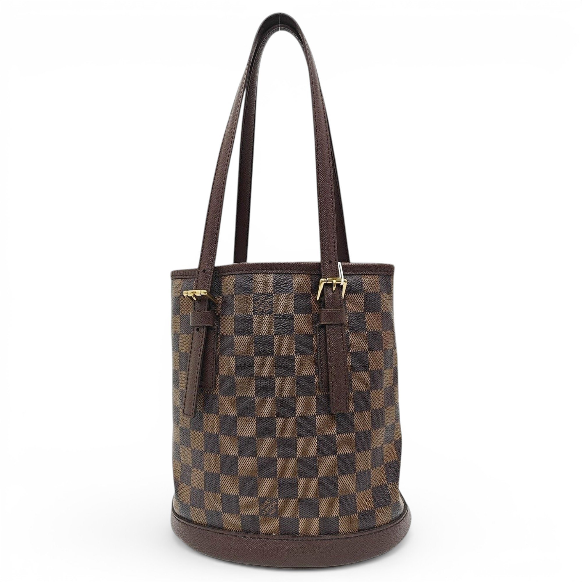 Bucket leather handbag