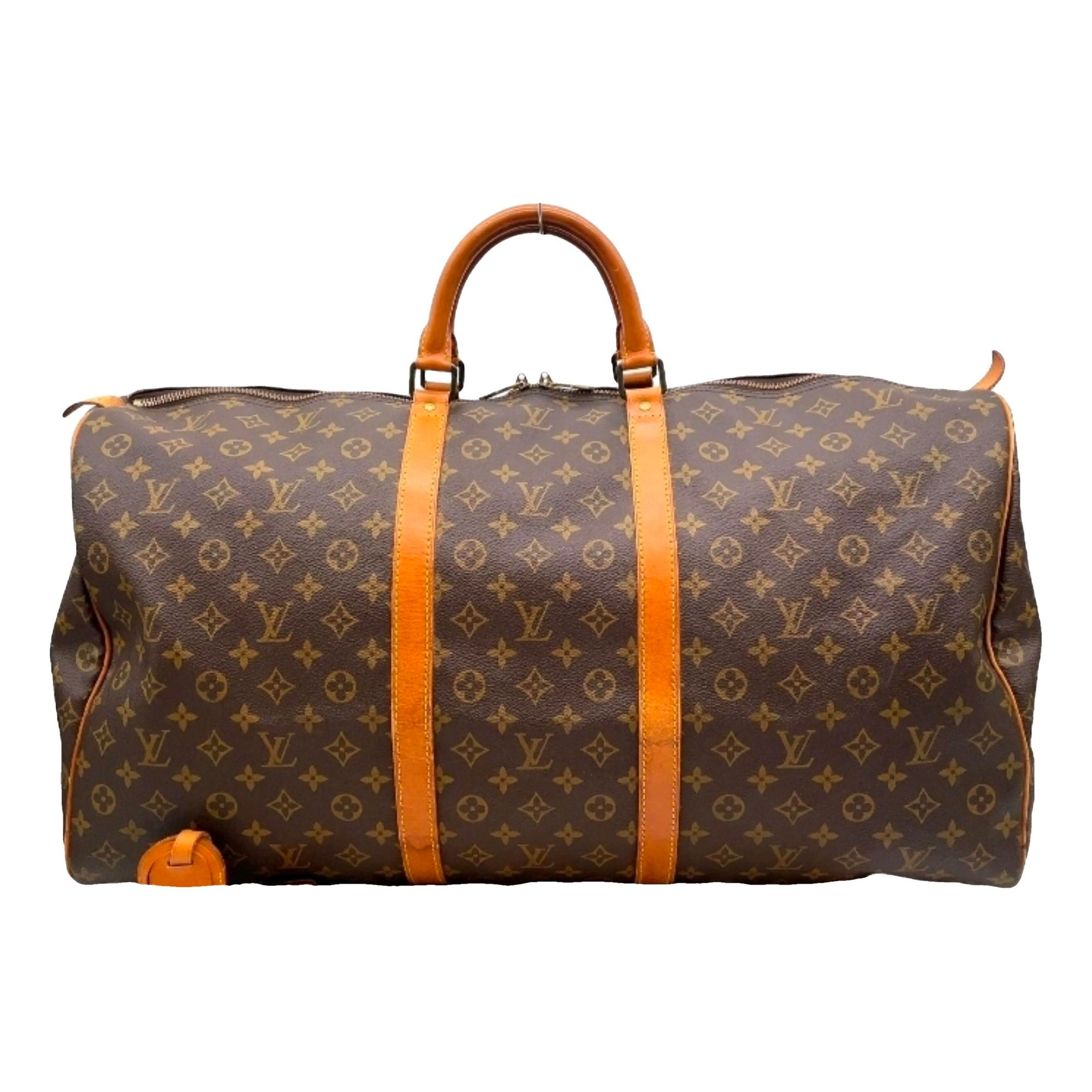 Keepall leather travel bag