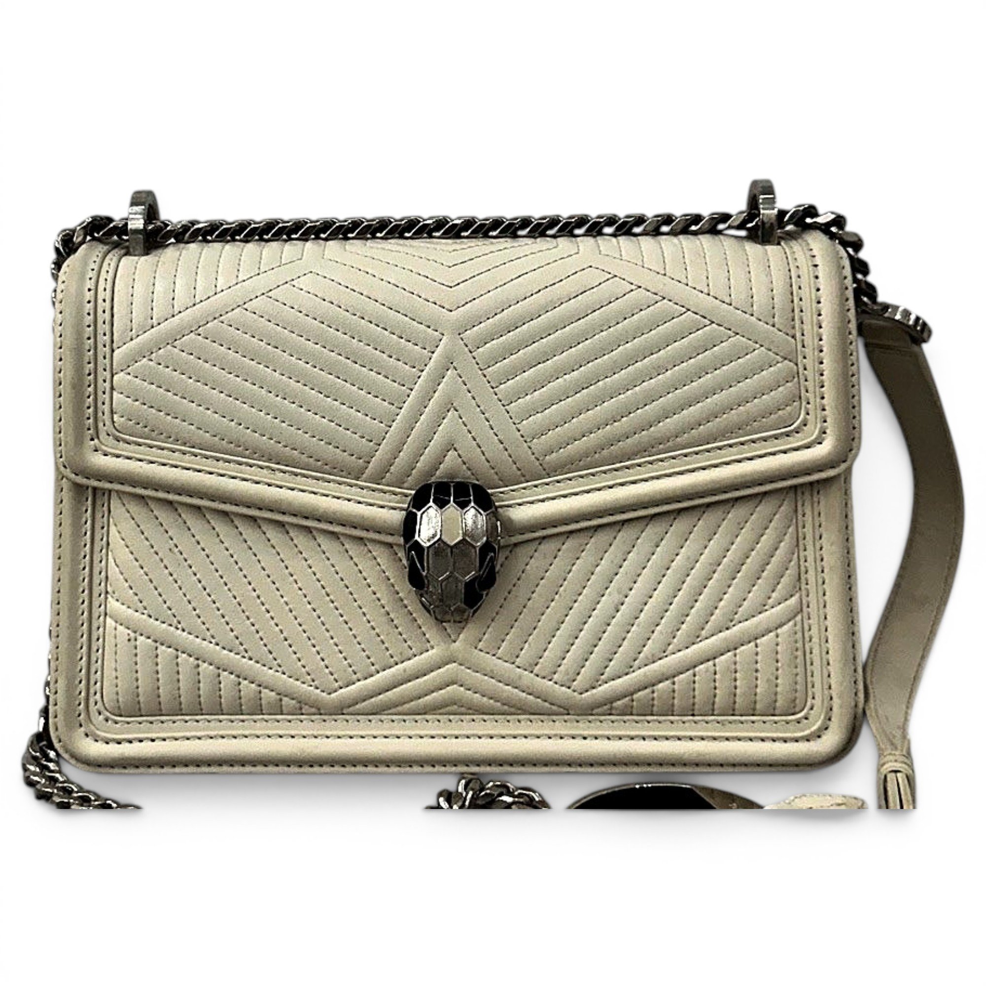 Serpenti leather handbag