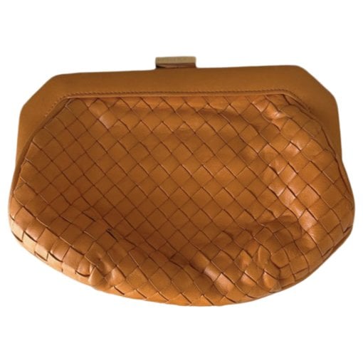Leather clutch bag
