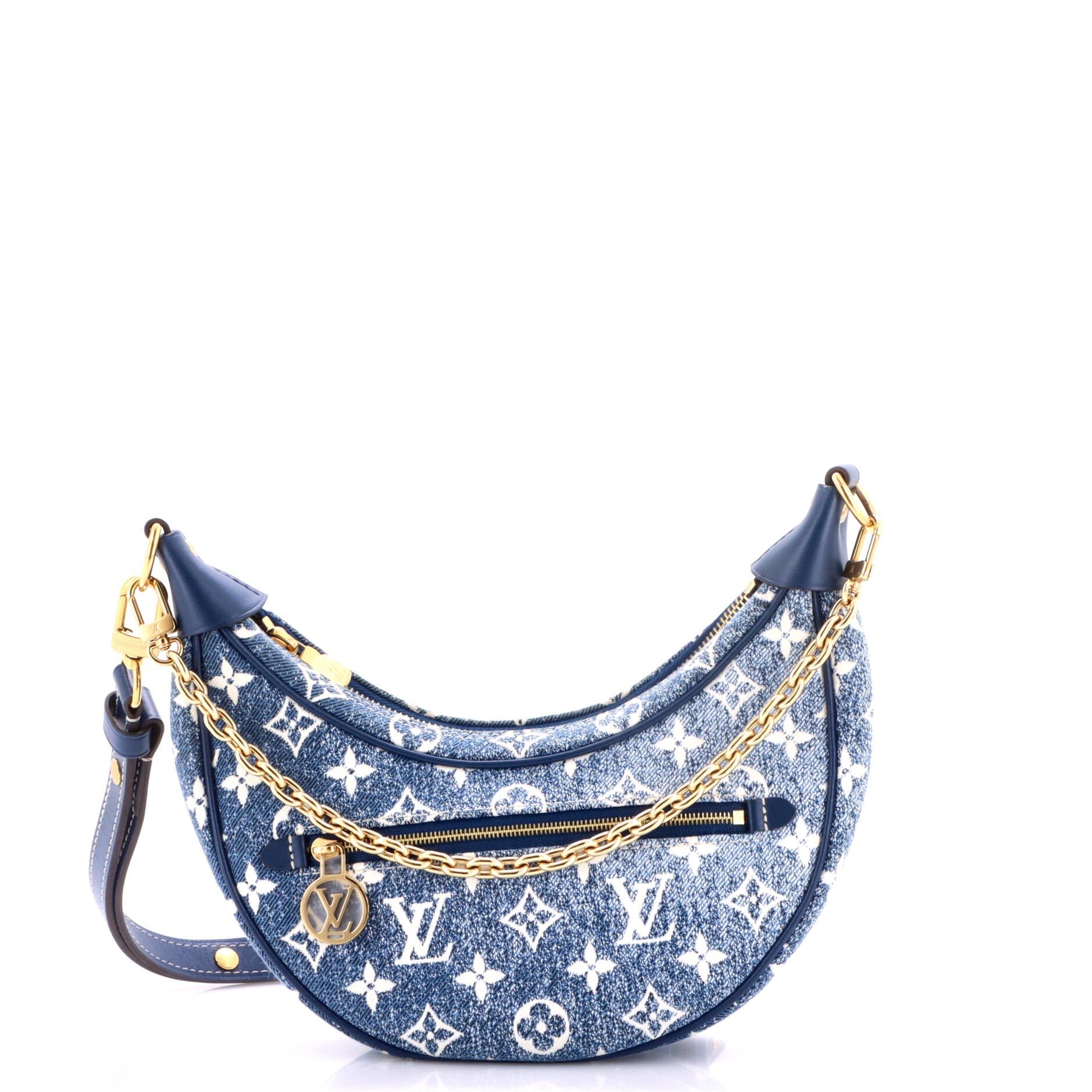 Loop Handbag Monogram Jacquard Denim