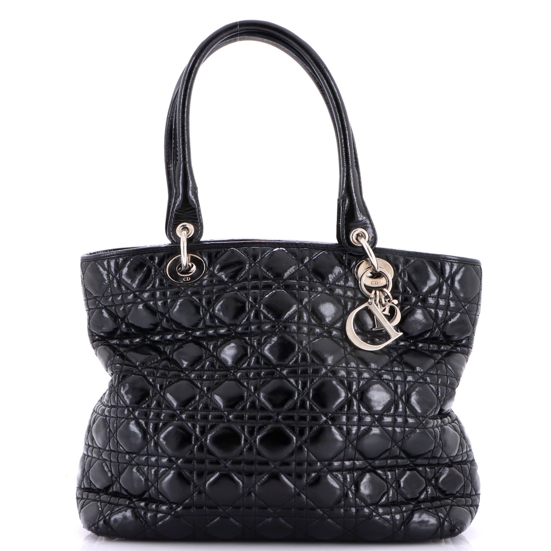 Lady Dior Soft Tote Cannage Quilt Patent Large